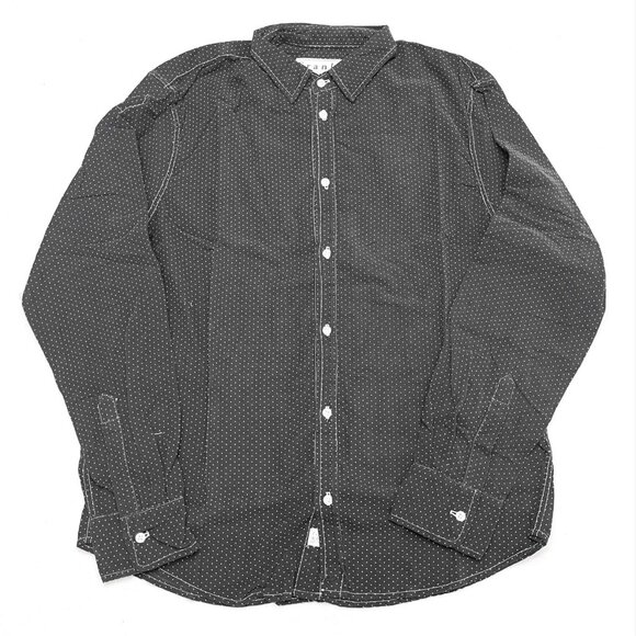 Frank & Eileen Men's Black Polka Dot Long‎ Sleeve Shirt Size Small NEW